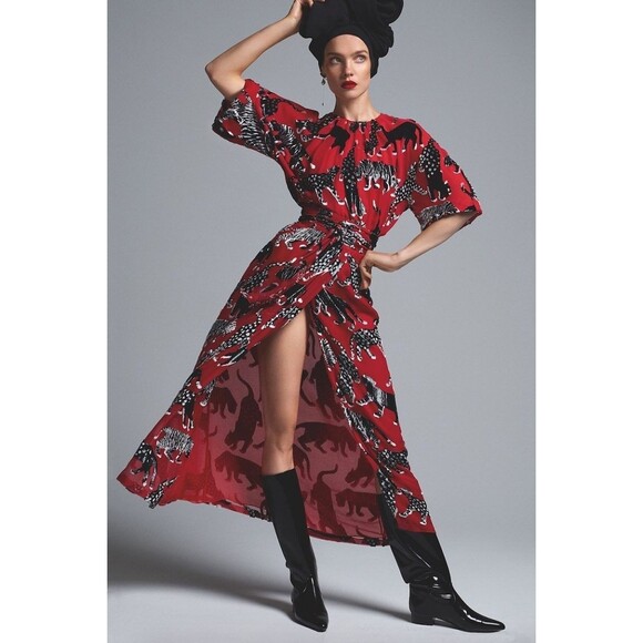 RUNWAY. Carolina Herrera one shoulder Printed Long Dress Size: XS - Picture 12 of 12